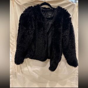 Simply Vera Vera Wang shaggy faux fur jacket
